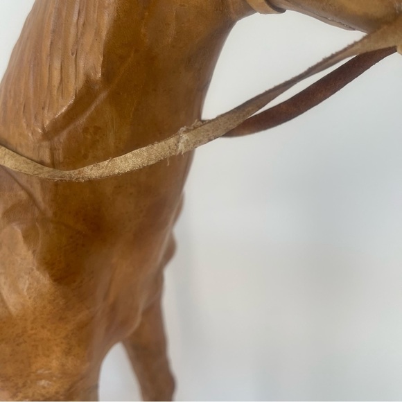 Vintage Leather Horse Sculpture - Picture 9 of 9